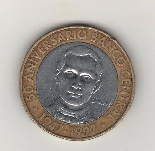 Rep. Dominicana Moneda De 5 Pesos Año 1997 Km 88 - Xf