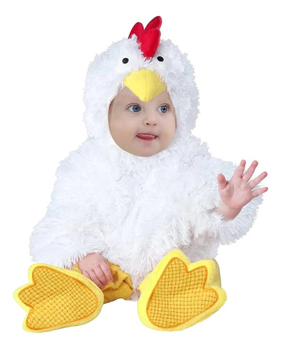Disfraz De Forro Polar Para Bebés Y Niñas Con Pollo