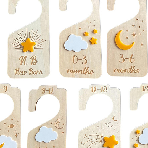 Separador Organizador De Telas For Bebés Amarillo Blanco