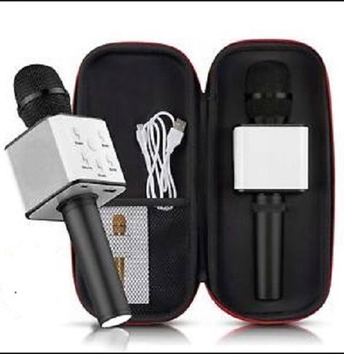 Microfono Inalambrico Karaoke Bluetooth Parlante Usb Color Negro