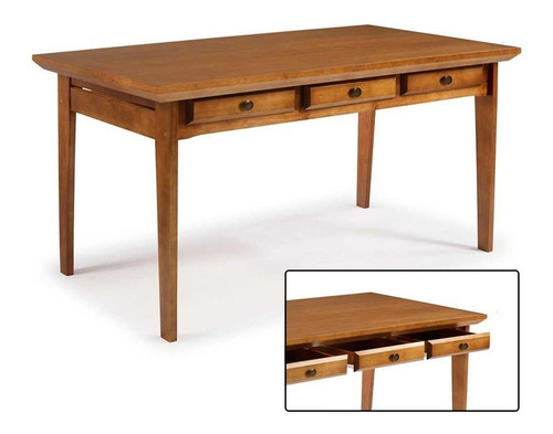 Imagem 5 de 10 de Conjunto De Mesa Madeira Maciça Com 6 Cadeiras Encanto - Mel