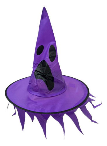 Sombrero Bruja Disfraz Bruja Morado Diseño Fantasma