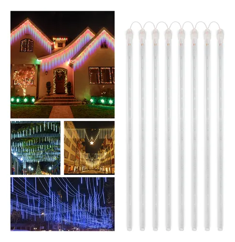 comprar Cascata Bastão Led Chuva Meteoro Natal Snowfall 8 Tubos