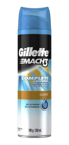 Imagen 1 de 5 de Gel De Afeitar Gillette Mach3 Complete Defense, 198 Gr