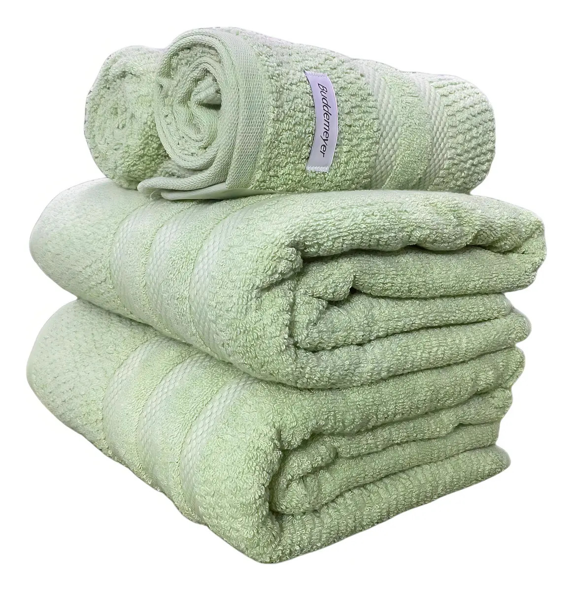 Jogo Toalha Banhão Buddemeyer Vanilla Cor Verde Extra Soft Algodão 4pçs