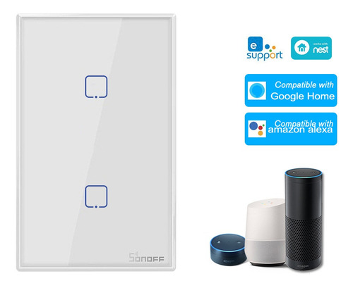 Interruptor De Luz Wi-fi Inteligente Sonoff T0us2c-tx 2g