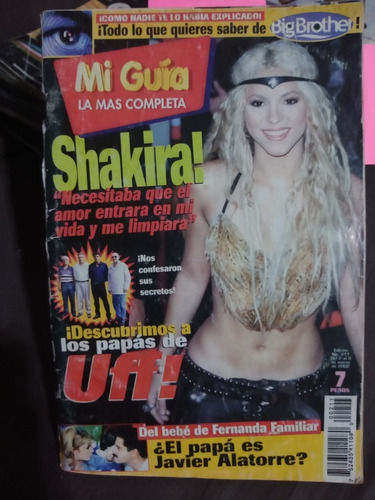 Shakira En Revista Mi Guia Grupo Uff, Big Brother Año 2002