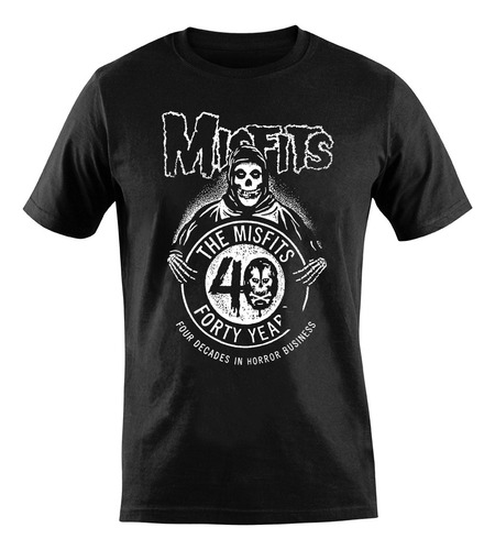 Playera Misfits, Punk, Rock, Negra 100% Algodon