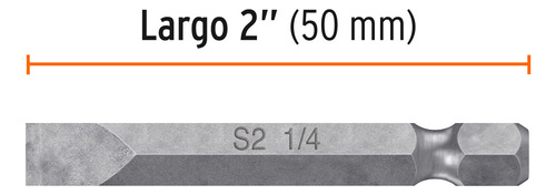 Puntas Planas 1/4´ Maquinado Zanco 1/4´ Acero S2 5pz 12171