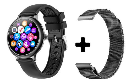 Smartwatch Reloj Inteligente Jd Paris Negro + Malla Metálica