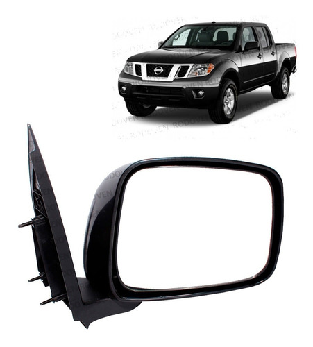 Espejo Derecho Para Nissan Navara Manual Negro 2008