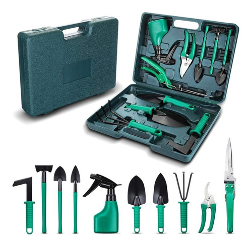 Imagen 1 de 8 de Kit De Jardinería 10 Pzs + Estuche P/ Indoor Outdoor Jardín