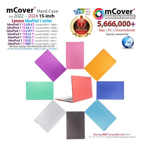 Funda P/laptop Mcover Lenovo Ideapad1 15iau7, Color Blanco