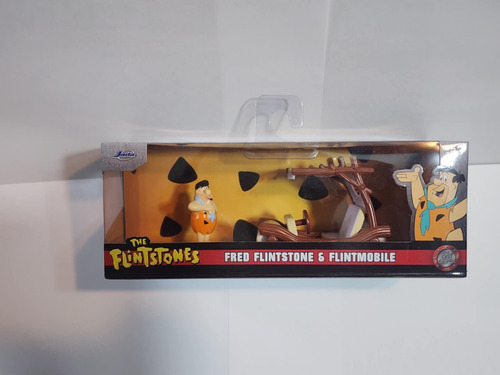 Coche Auto Colección Pedro Picapiedra Flintstone Troncomovil Marrón