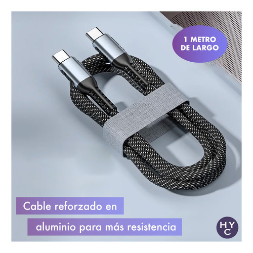 Cable Premium Usb C A Usb C 1 Mt Carga Super Rapida