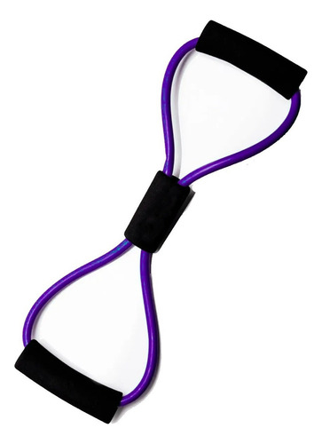 Banda Elastica Latex En Forma De Ocho 8 Agarre Fitness Yoga Color Violeta