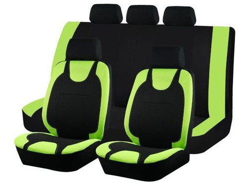 Juego Cubreasiento Universal Auto Ix46 Tela Verde 9 Piezas