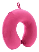 Comprar Almohada De Viaje Para Avión Cuello De Viaje Vicoelastica Color Rosa Diseño De La Tela Liso