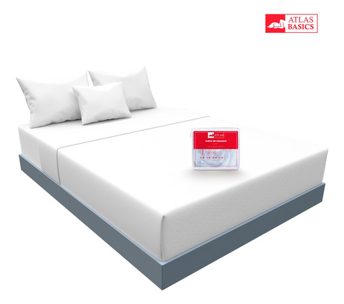 Set De Sabanas Individual, Protector Y Almohadas Atlas Basic