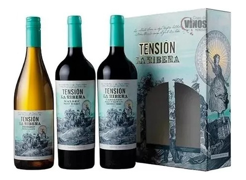 Vino Santa Julia Tensión La Ribera Mix X3 Estucheria Zuccard