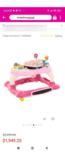 Andadera Prinsel Multiactivity 3 En 1 (Usado)