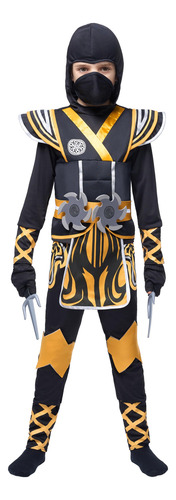 Disfraz De Ninja Dorado Para Niños, Disfraz De Ninja