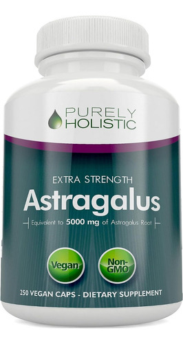Suplemento En Cápsula Purely Holistic Premium Astragalo Sabor S/n En Botella De 0l 250 Un