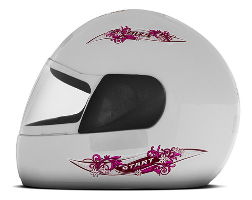 Capacete Mixs Start For Girls Branco 58