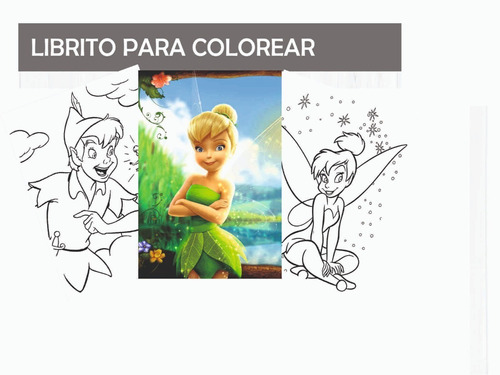 Kit Imprimible Librito Para Colorear Campanita