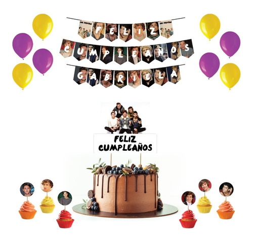 Kit De Fiesta Personalizado De One Direction 1