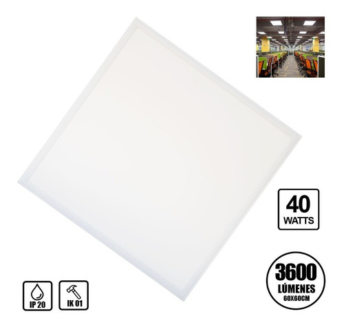 Panel Led 60×60 40w Op-6060-40w Opalux (par)
