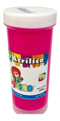 Vinilo Acrilico 125 Gr Payasito Fucsia Fluorescente X4 Und