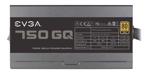 Fuente de poder para PC Evga GQ Series 750 GQ 750W negra 100V/240V