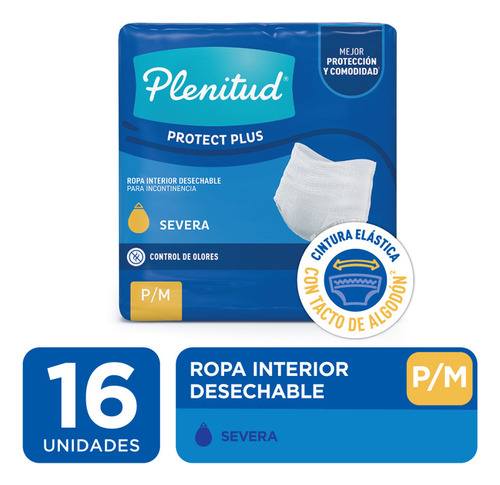 Plenitud Protect Plus Ropa Interior Desechable P/m X16 Un