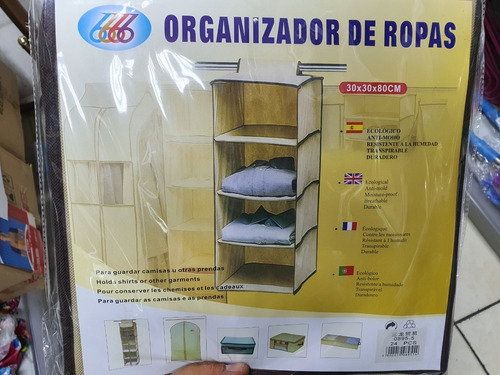Organizador Para 3 Divisiones Ropa Colgante Armario Baño
