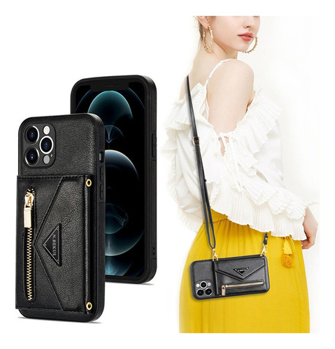 Funda De Cuero Para iPhone Carcasa Mujer De Bolsa De Hombro