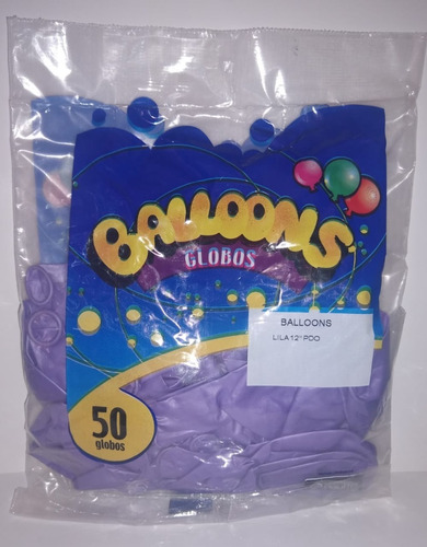 Globos Perlados Color Lila 12 Pulgadas X 50 U Decoración
