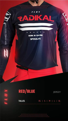 Jersey Remera Motocross Mx Radikal Flux Series Plan Fas