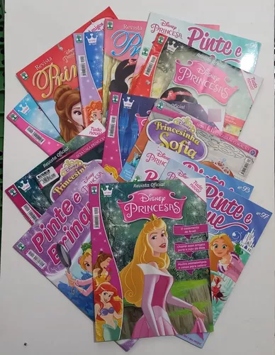 Kit 6 Revistas De Colorir Pintar Atividades Pincesas Disney