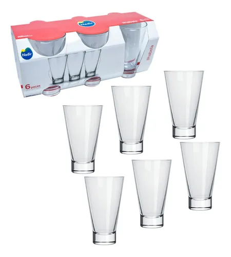 Jogo Copo Americano Multiuso Nadir 300ml - Kit 12 Un