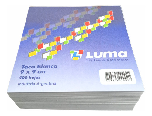 Imagen 1 de 6 de Taco Luma 9x9cm 400 Hojas Blancas