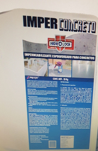 Imper Concreto Hidrolock Seca Humedad Impermeable Saco 25kg