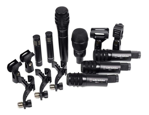 Juego Micrófonos Batería Pro-drum7 Audio Technica Color Negro