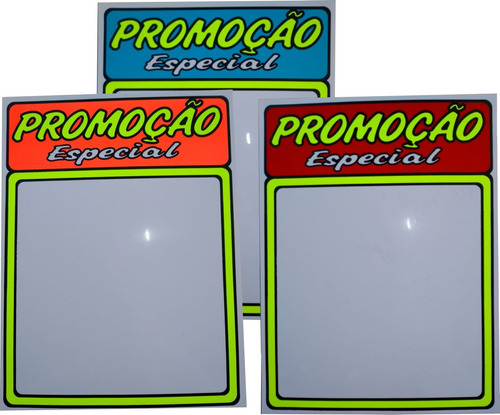 10 Placa De Preço Promoção 33x25cm/plastico/editável/az@