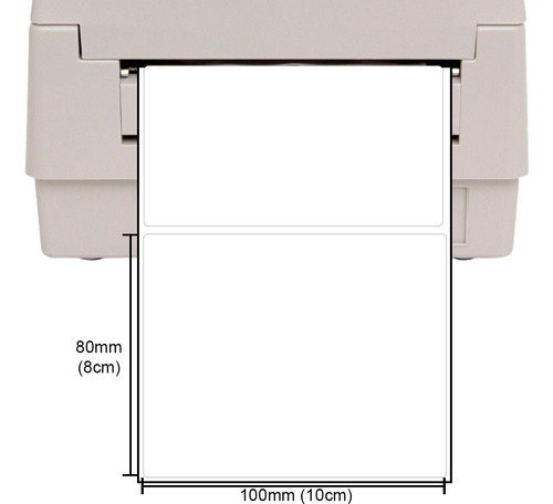 Kit 6 Rolos Etiqueta 100x80 10x8 Bopp Elgin L42pro Zebra