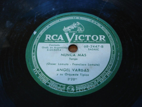 Pasta Angel Vargas Orquesta Tipica Rca Victor 682447 C57