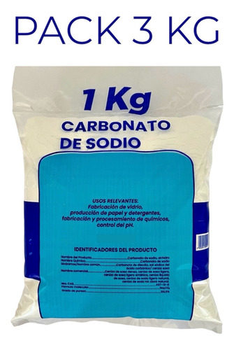 Carbonato De Sodio Múltiples Usos 3 Kg