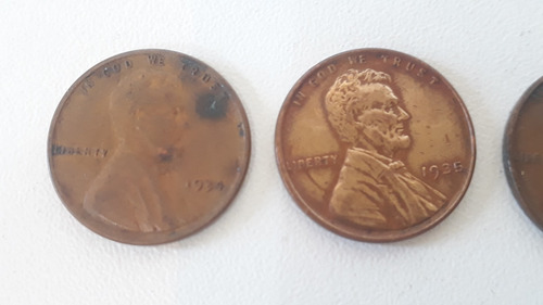 Lotinho De 4 Moedas 1 Cent Dólar 1934/1935/1936/1937 Coleção (Usado)