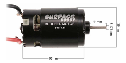 Globact RC car Motor 550 12T Brushed Motor for HSP HPI Wltoys Kyosho TRAXXAS 1/10 RC Car Drift Touring Vehicle 