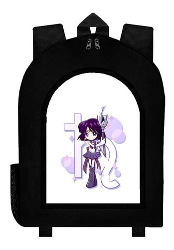 Mochila Negra Sailor Moon  Art#ar206